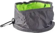 ifundom Grey Pet Food Bowl Dog Cat Feeder for Camping Travel Hiking Portable Zipper Closure Design
