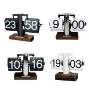 Mechanical Digital Turn Page Clock with Base for Safe Use in Bedroom Office