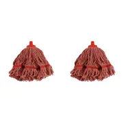 2x SYR Syrtex 43cm Colour Yarn Home/Office Floor/Tile Cleaning Mop Head Midi Red