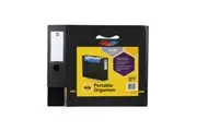 Marbig Portable 32cm File Document Office Organiser Storage w 10 Files BLK
