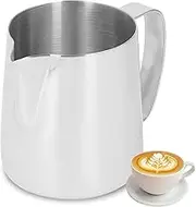 Milk Frothing Pitcher, 450ml Espresso Steaming Pitchers, Stainless Steel Milk Frother Cup Milk Jug Cup, Cappuccino Espresso Machine Accessories for Barista (#11)