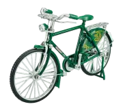 1:10 RETRO BICYCLE BIKE GREEN VINTAGE CLASSIC DIE CAST METAL MODEL NEW 17cm