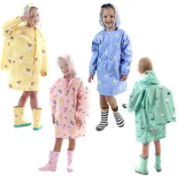在飛比找PChome24h購物優惠-【優貝選】北歐風童趣彩繪圖案加大書包格位兒童雨衣