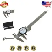 6-Inch Dial Caliper, Precision 0.001" - Shock-Proof Stainless Steel