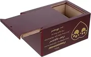VANZACK Memorial Keepsake Wooden Pet Urn Box Durable Pet Cremation Urn for Cats Dogs Elegant Design for Ashes Photos Remembrance Holder