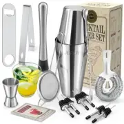 16 Piece Cocktail Kit Bar Set Cocktail Shaker Stainless Steel Bartender Mixer
