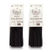 Morelli Squid Ink Pasta Linguine- Organic Italian Pasta - Black Pasta Noodles...