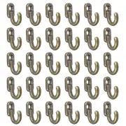 Wall Hooks, 30Pcs - Zinc Alloy Single Prong Vintage Clothes Hook (Bronze,17mm)