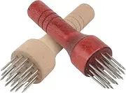 Zerodeko 2Pcs Wooden Handle Meat Tenderizer Tools Pork Pounders for Barbecue Easy to Clean Compact Design for Tenderizing Steak Chicken and Pork Chops