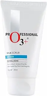 O3+ Milk Scrub Enriched with Macadamia Nuts Extracts for Clean & Bright Complexion, 50g