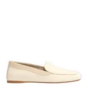 Monroe Calf Leather Canvas Loafers 37.5,38.5,37,38,39.5,39,40,41 Cream and dark ivory
