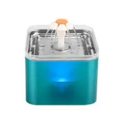 YES4PETS 3L Automatic Electric Pet Water Fountain Dog Cat Stainless Steel Feeder Bowl Dispenser Green