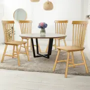 ALFORDSON 4x Dining Chairs Kitchen Lounge Cafe Retro Solid Wood Modern Oak