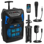 Portable 400W Bluetooth Karaoke PA Speaker with LED Lights Rechargeable Battery