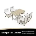 Camping Square Rectangle Table Chair Set Outdoor Foldable Family Kid Picnic Set