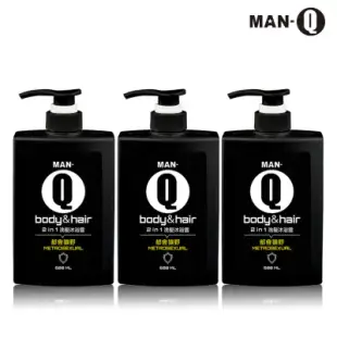 MAN-Q 2 in1都會獷野洗髮沐浴露x3入(600ml/入)