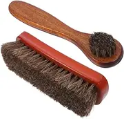 SAFIGLE 1 Set Horsehair Shoe Brush Cleaning Shoes Brush with Wooden Handle Scrub Tools Multipurpose Boots Cleaner for Home Use