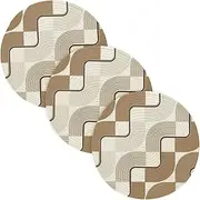 3 Pcs Extra Large Trivet Mat for Hot Pots and Pans 15in Cotton Thread Weave Heat Resistant Placemats for Crock Pot Halloween Decor Brown Casual Designer Geometric