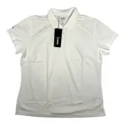 Adidas Golf Polo Womens Size 2XL Climalite Basic Short Sleeve Shirt White NEW
