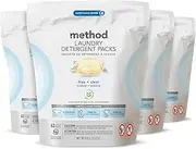 Method Laundry Detergent Packs, Free + Clear, 42 Loads per bag, 4 Count
