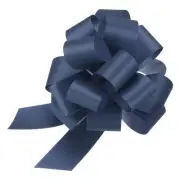 5pcs 4 Inch Large Pull Bow Gift Wrapping Big Pull Bows Ribbon Dark Blue