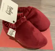 Baby On The Go First Steps Slip-On Moccasins Shoes Christmas gift red velvet 3.5