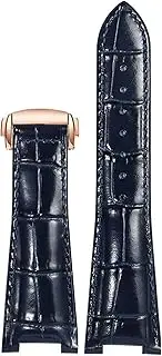 [GUMMMY] Folding Buckle Leather Watch Strap Substitute Omega Constellation Series Men Concave Interface Leather Watchband With 25mm