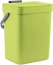 LALASTAR Food Waste Basket Bin for Kitchen, Small Countertop Compost Bin with Lid, Odor-Free Food Scrap Container, Wall Mounted Garbage Can, 3L/0.8 Gal, Green