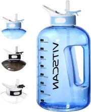 128OZ/1 Gallon Water Bottle with Straw Motivational Water Bottle with Time Marke