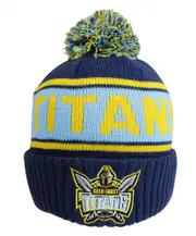 Gold Coast Titans NRL Striker Pom Pom Beanie