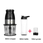 BPA FREE 500W Portable Personal Blender Mixer Food Processor With Chopper Bowl 600ml Juicer Bottle With extra grind cup