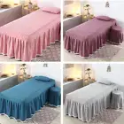 Massage Bed Cover Table Skirt Lace Quilted Valance Sheet SPA with Face Hole