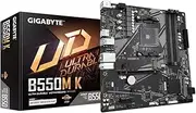 Gigabyte B550M K Motherboard - Supports AMD Ryzen 5000 Series AM4 CPUs, up to 4733MHz DDR4 (OC), 2xPCIe 3.0 M.2, GbE LAN, USB 3.2 Gen1