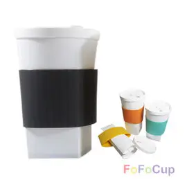 【FOFOCUP】台灣製造創意可摺疊16oz折折杯(黑色)