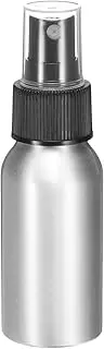 uxcell Aluminum Fine Mist Spray Bottles 50ml/1.7oz Metal Small Liquid Alcohol Refillable Travel Container with Black Plastic Nozzle Cap for Perfume Skincare Cosmetic Storage Bottle