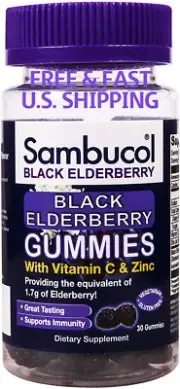 SAMBUCOL BLACK ELDERBERRY Zinc Vit C Boost Immunity DEVELOPED BY A VIROLOGIST