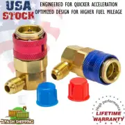 2X Quick Connector Adapter Coupler Auto A/C Manifold Gauge Low/High HVAC (for: BMW)