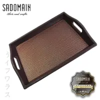 在飛比找momo購物網優惠-【SADOMAIN】英倫皮雕托盤-咖-小-2件組(托盤)