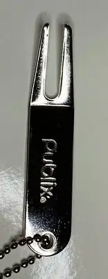 Publix Shiny Chrome Metal Golf Divot Tool With Hanging Chain