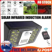 Solar Powered Alarm Light Motion Sensor Outdoor Farm Warning Strobe Alert Lamp