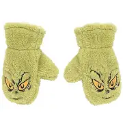 Department 56 Dr. Seuss Grinch Face Sherpa Fleece Mittens, Youth One-Size