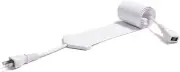 Thinnest 0.9mm power flat cord in the world 50cm white from JAPAN