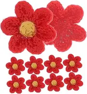 jojofuny 10pcs Creative Flower Appliques for Clothing Repair and Decoration Yarn Patches for Bags Hats and Shoes for DIY Fashion Projects