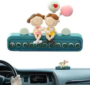 Parking Number Plate | Heatproof Temporary Automotive Dashboard Parking Card with Couple Doll - Colorful Dashboard Display Decors for Vehicles, Cartoon Ornaments for Karts, SUVs, Trucks