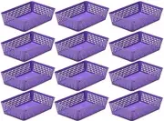 12-Pack Plastic Storage Baskets for Office Drawer, Desk, 32-1182-12