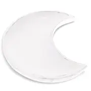 White Wash Wooden Crescent Moon Dish Bowl Trinket Crystals Jewellery Tray 30cm