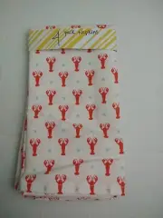 Lobster 100 Cotton New Handmade 4 Pack Of 15" Napkins novelty barbeque table