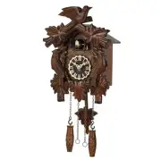 Cuckoo Clock, Traditional Black Forest Handcrafted Wooden Quartz Clock KT816W