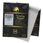 Tracing Paper Pad, 39lb - 9" x 12" - 100 Transparent Sheets - 100 sheets