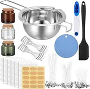 [NPFVKSA] Candle Making Kit,120 Candle Wicks, 480ml Candle Making Wax Melted Pot,Candle Making Kits for Adults, Make Your Own Candles,DIY Starter Candle Making Kit